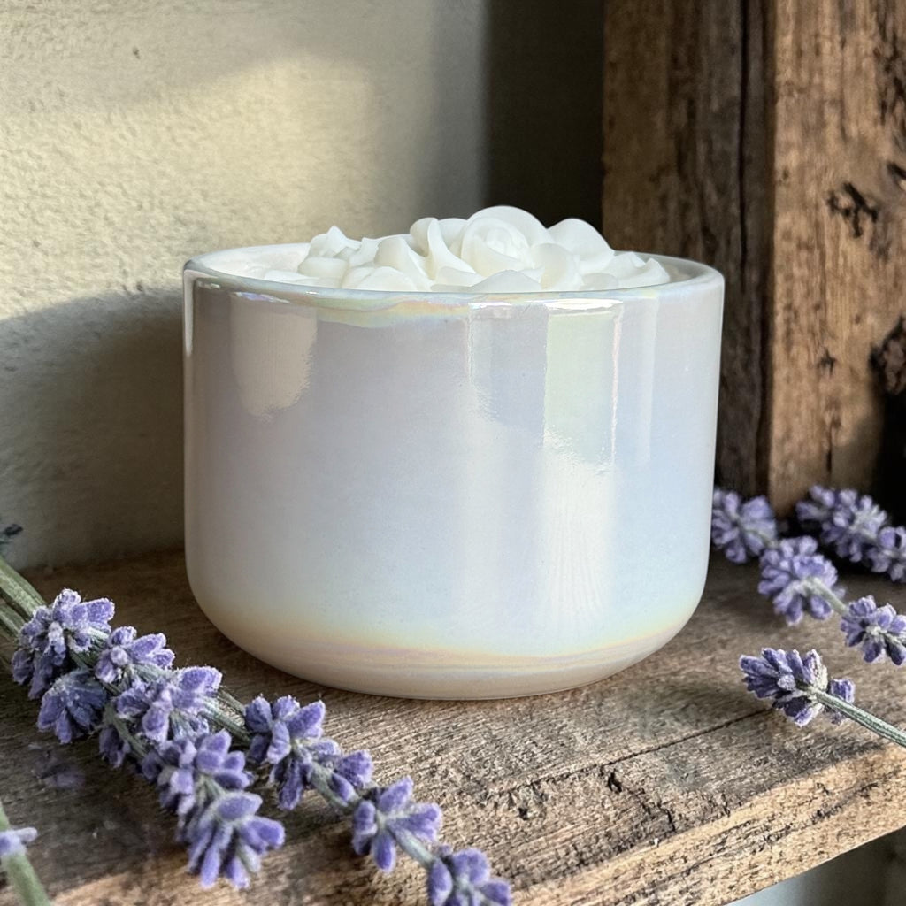 Wickless Candle in Ceramic Pearl Jar - Calm