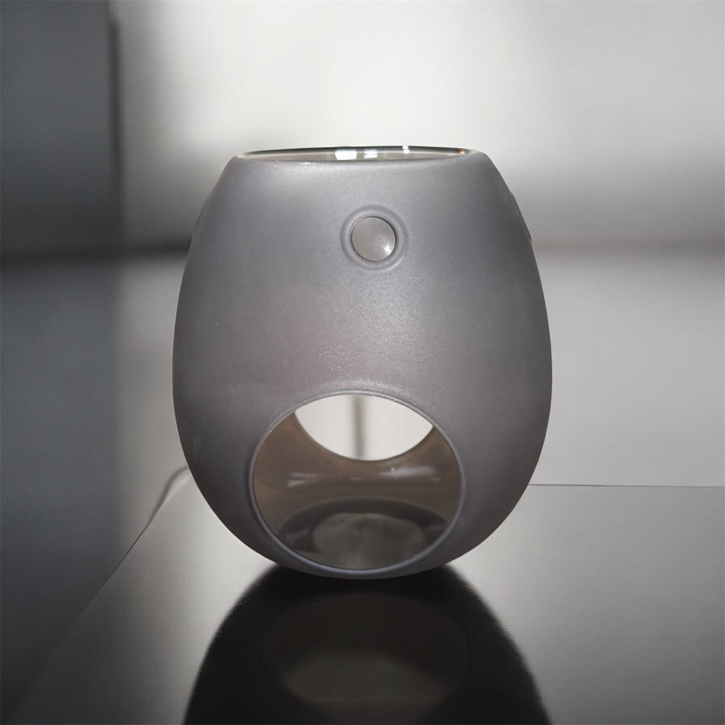 Frosted Black Glass Wax Melt Burner