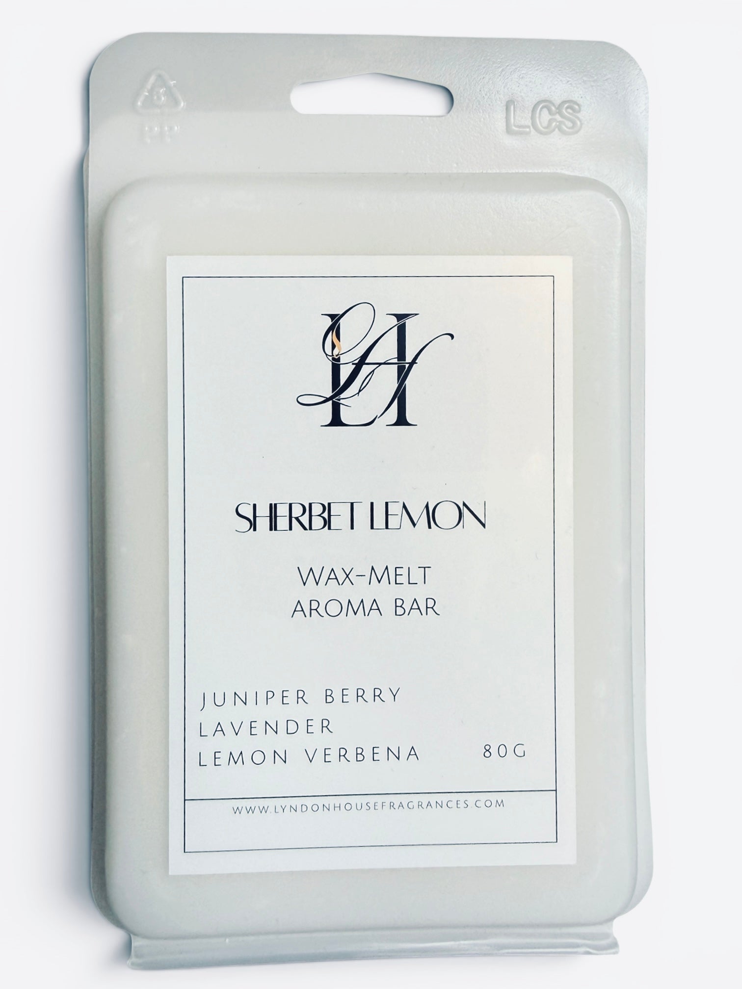 Wax Melt Aroma Bar 80g -Sherbet Lemon- Coconut & Rapeseed Wax