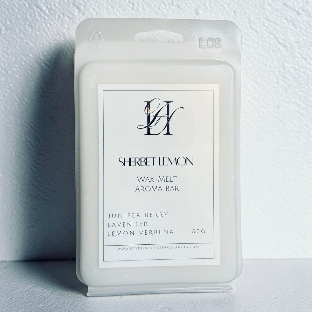 Wax Melt Aroma Bar 80g -Sherbet Lemon- Coconut & Rapeseed Wax