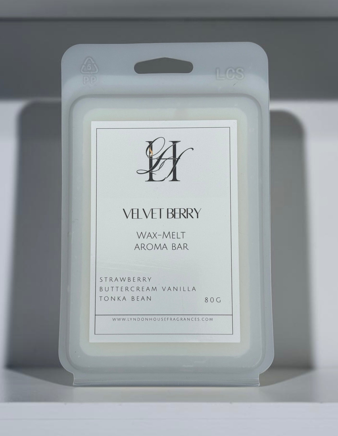 Wax Melt Aroma Bar 80g -Velvet Berry- Coconut & Rapeseed Wax