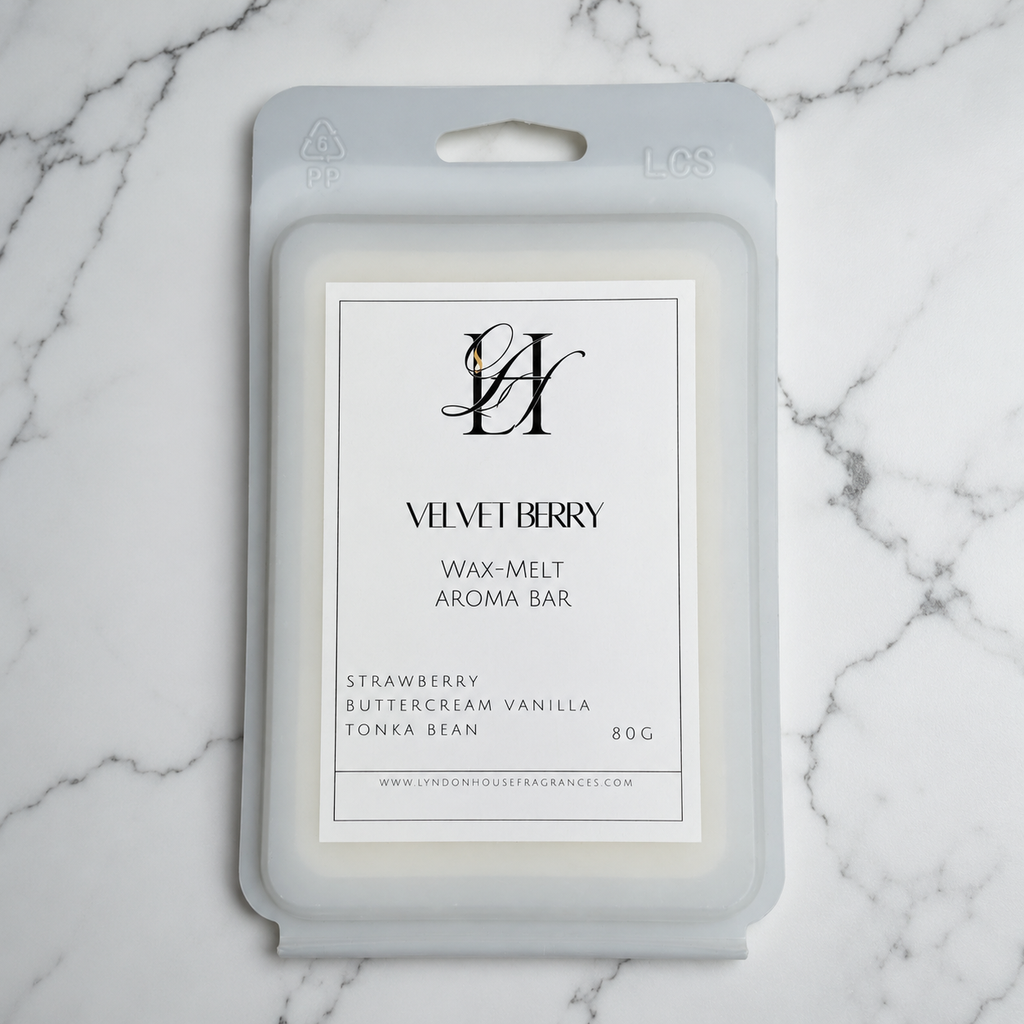 Wax Melt Aroma Bar 80g -Velvet Berry- Coconut & Rapeseed Wax
