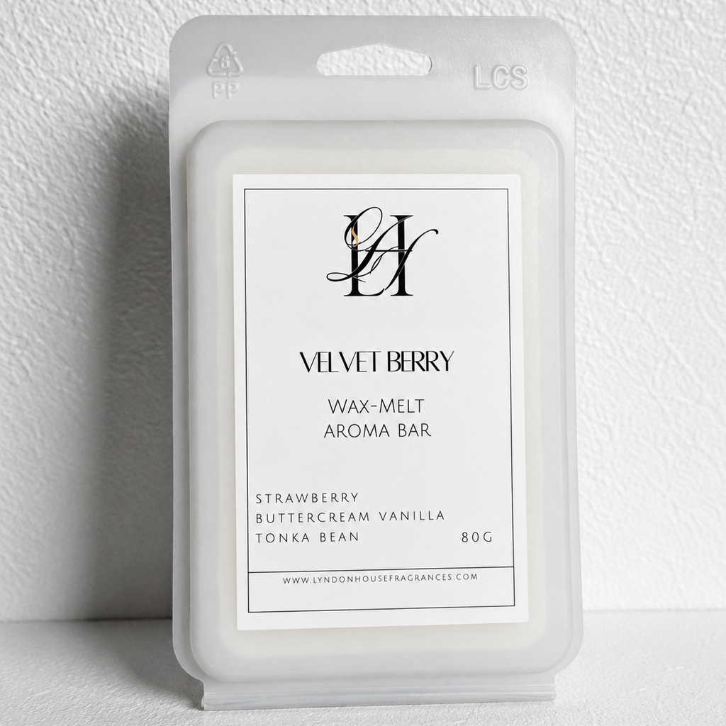 Wax Melt Aroma Bar 80g -Velvet Berry- Coconut & Rapeseed Wax