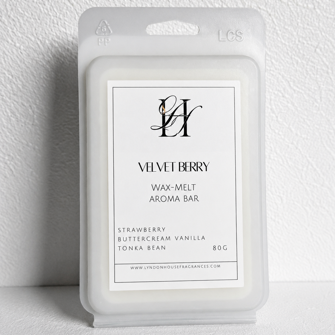 Wax Melt Aroma Bar 80g -Velvet Berry- Coconut & Rapeseed Wax