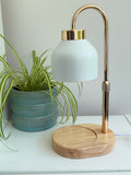 White Contemporary Candle Warming Lamp with timer and heat adjustment